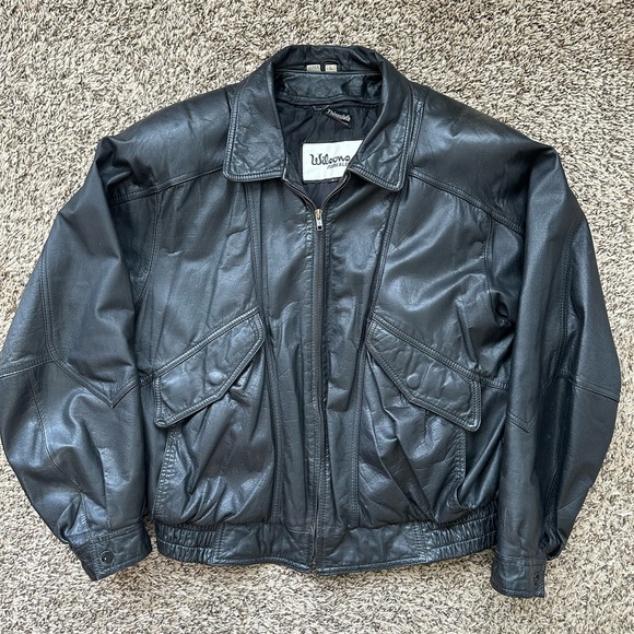 Wilsons Leather Other - Wilsons Leather Jacket Motorcycle Bomber THINSULATE Large Men’s Vintage
